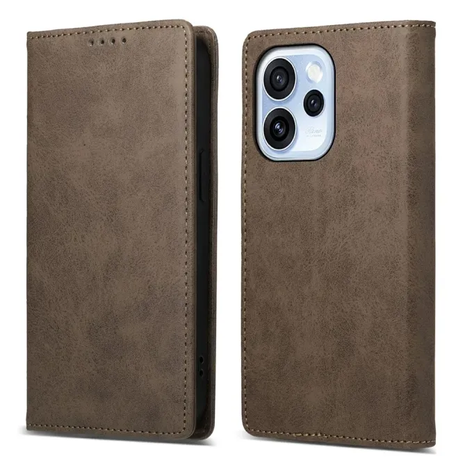 Housse Oppo Reno15 FS 5G / 15 F 5G portefeuille anti-RFID cuir vintage