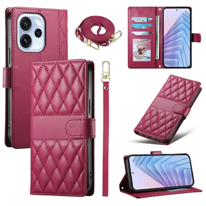 Étui Oppo Reno15 FS 5G / 15 F 5G à surpiqûres losange