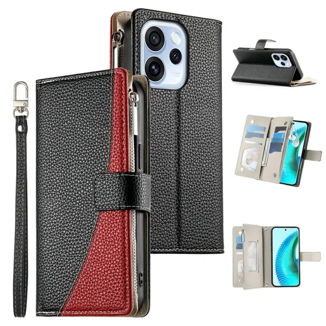 Housse Oppo Reno15 FS 5G / 15 F 5G Zippé Bicolore avec Bandoulière | E