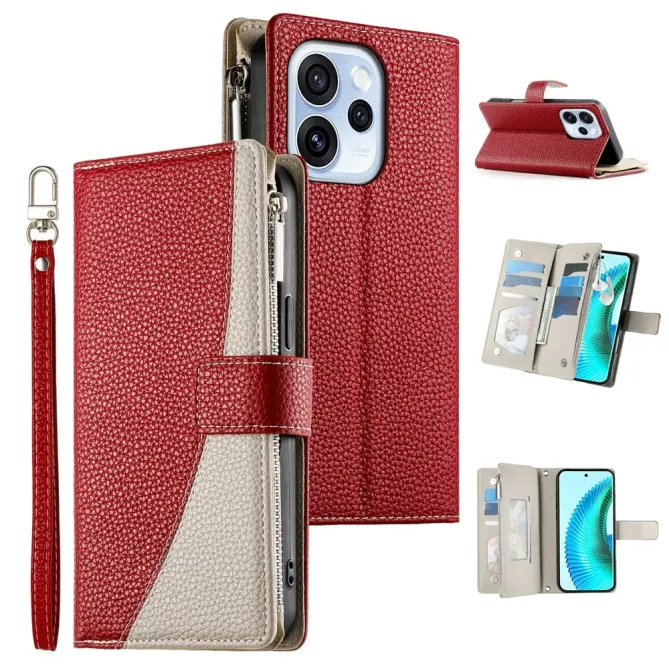 Housse Oppo Reno15 FS 5G / 15 F 5G Zippé Bicolore avec Bandoulière | E