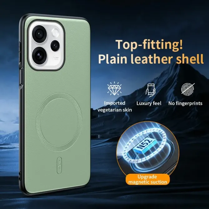 Coque Oppo Reno 15 cuir magnétique