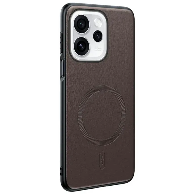 Coque Oppo Reno 15 cuir magnétique