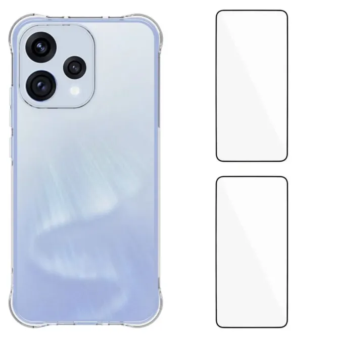 Pack Oppo Reno 15 | Coque Coins Renforcés Transparente avec 2 Verres T