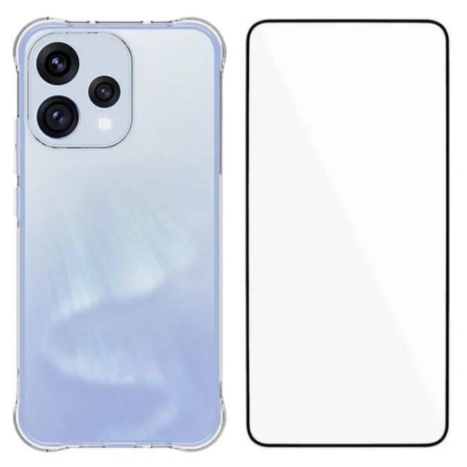 Pack Oppo Reno 15 | Coque Coins Renforcés Transparente avec Verre Trem