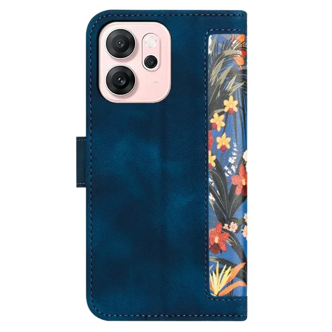 Housse Oppo Reno15 Fleurs Exotiques avec Dragonne