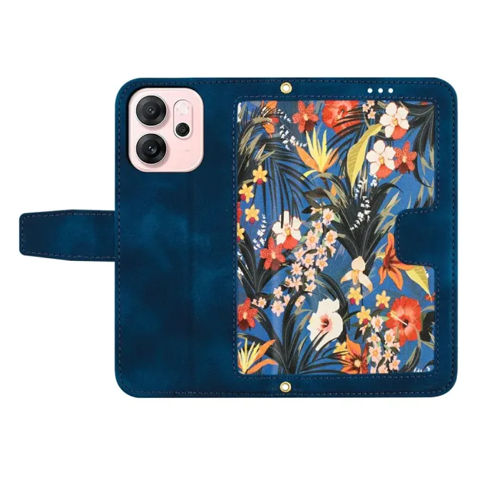 Housse Oppo Reno15 Fleurs Exotiques avec Dragonne