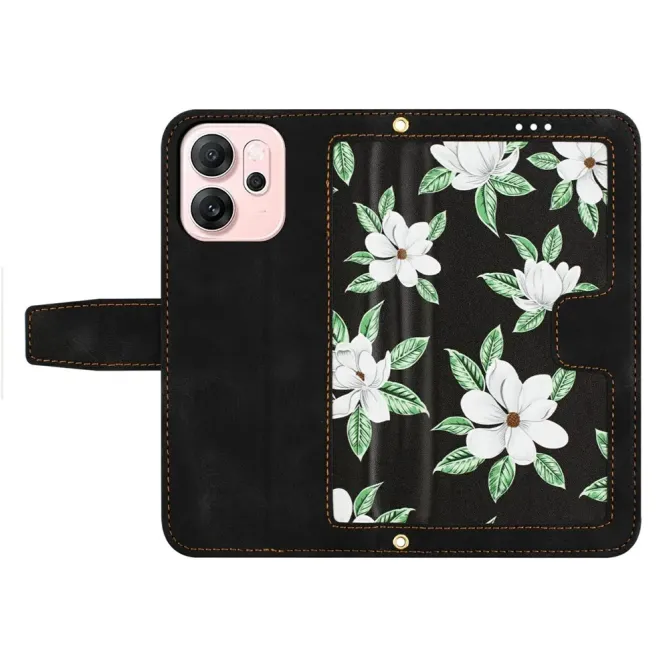 Housse Oppo Reno 15 Magnolias avec Dragonne