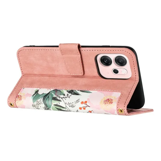 Housse Oppo Reno 15 Aquarelle Florale avec Dragonne