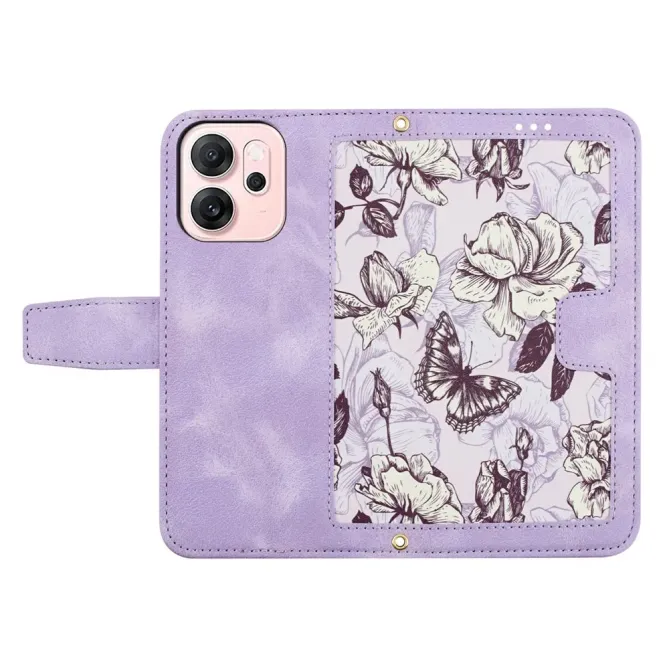 Housse Oppo Reno 15 Croquis Floral avec Dragonne
