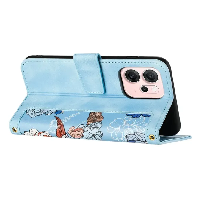 Housse Oppo Reno 15 Florale avec Dragonne
