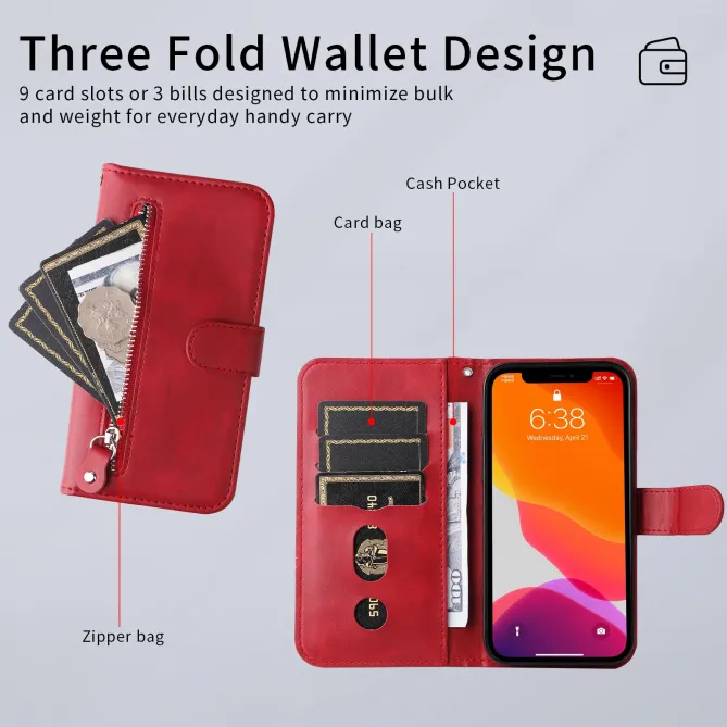 Housse Oppo Reno 15 Pro Zipper Pocket Fonction Support