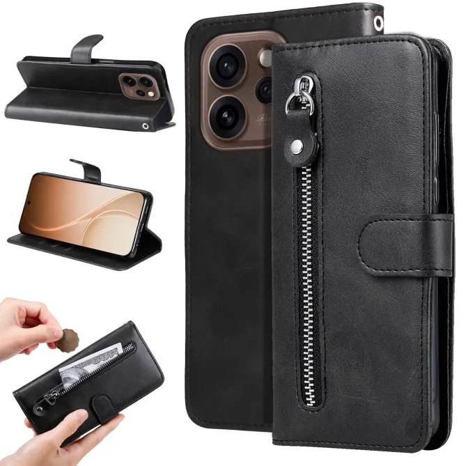 Housse Oppo Reno 15 Pro Zipper Pocket Fonction Support
