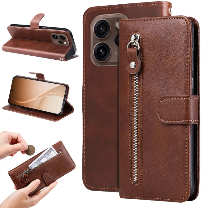 Housse Oppo Reno 15 Pro Zipper Pocket Fonction Support