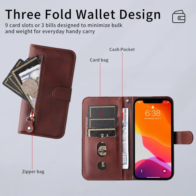 Housse Oppo Reno 15 Pro Zipper Pocket Fonction Support