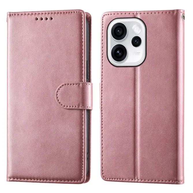 Housse Oppo Reno15 Pro 5G portefeuille cuir avec dragonne