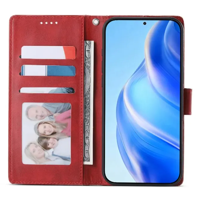 Housse Oppo Reno15 Pro 5G portefeuille cuir avec dragonne