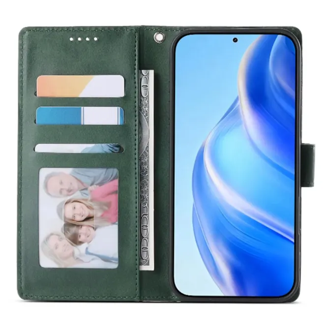 Housse Oppo Reno15 Pro 5G portefeuille cuir avec dragonne