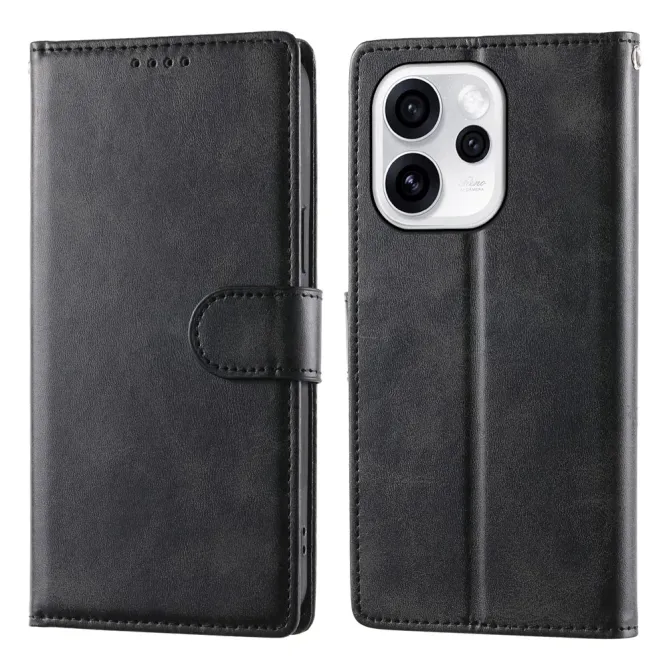 Housse OPPO Reno15 Pro Max 5G portefeuille cuir avec dragonne