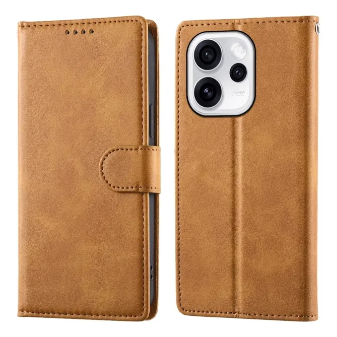 Housse OPPO Reno15 Pro Max 5G portefeuille cuir avec dragonne
