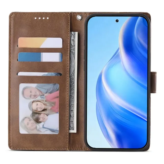 Housse OPPO Reno15 Pro Max 5G portefeuille cuir avec dragonne