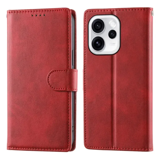 Housse OPPO Reno15 Pro Max 5G portefeuille cuir avec dragonne