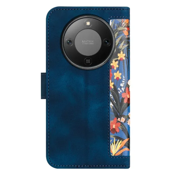 Housse Honor Magic 8 Lite / X9d 5G Fleurs Exotiques avec Dragonne