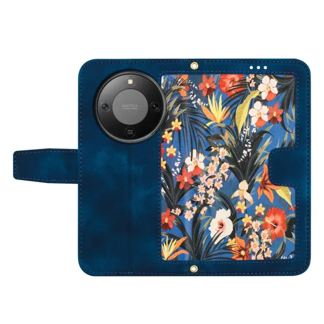 Housse Honor Magic 8 Lite / X9d 5G Fleurs Exotiques avec Dragonne