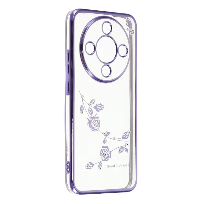 Coque Honor Magic 8 Lite / X9d 5G à Cristaux et Fleurs