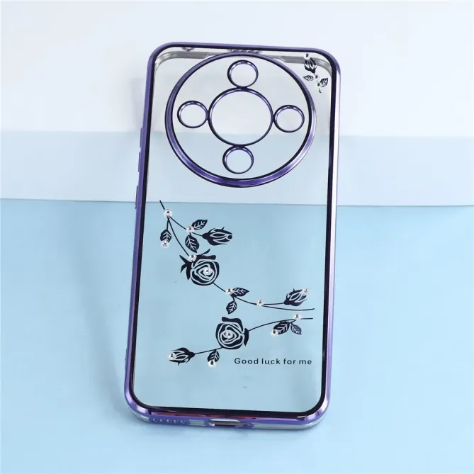 Coque Honor Magic 8 Lite / X9d 5G à Cristaux et Fleurs