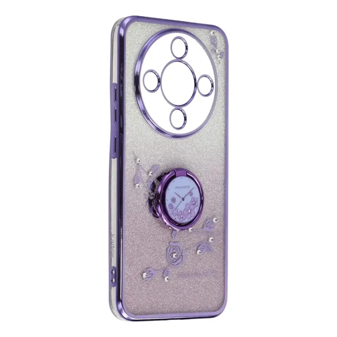 Coque Honor Magic 8 Lite / X9d 5G Glamour Glitz avec Anneau