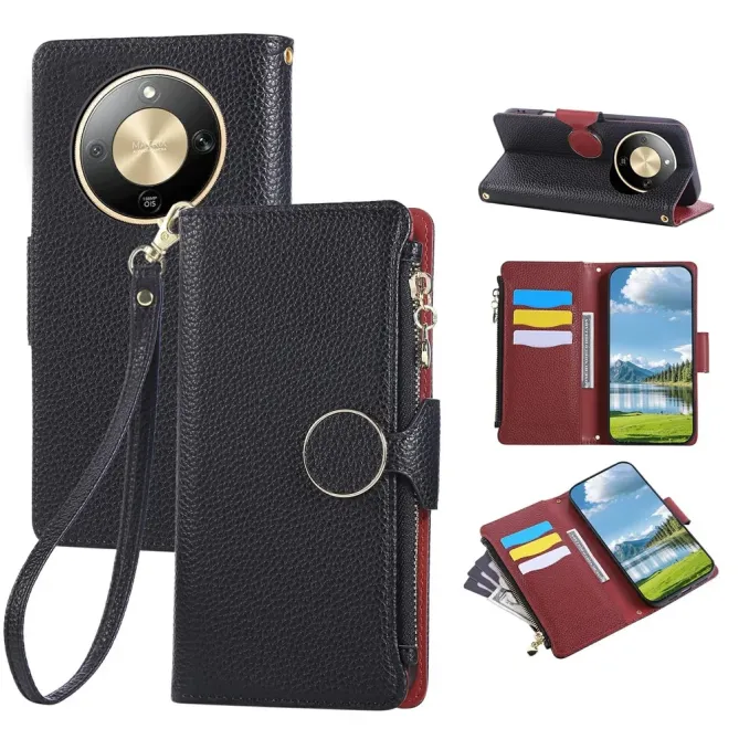 Housse Honor Magic 8 Lite / X9d 5G Portefeuille Zippé | Léonie