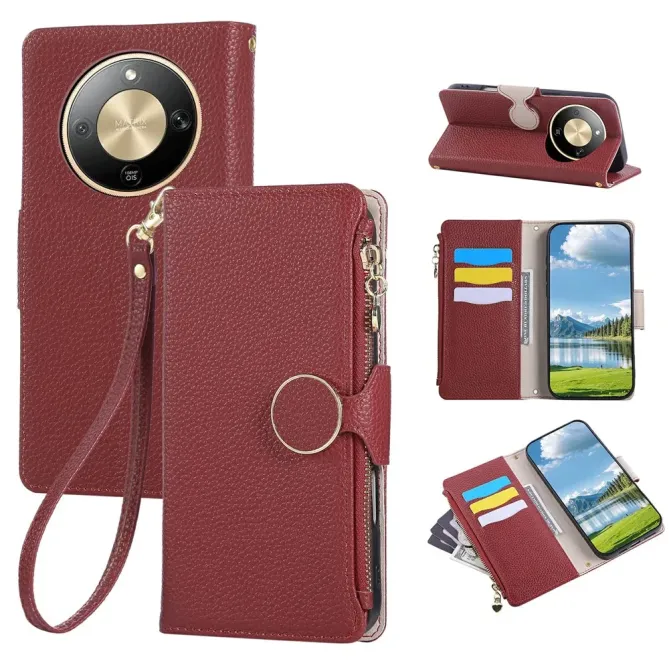 Housse Honor Magic 8 Lite / X9d 5G Portefeuille Zippé | Léonie