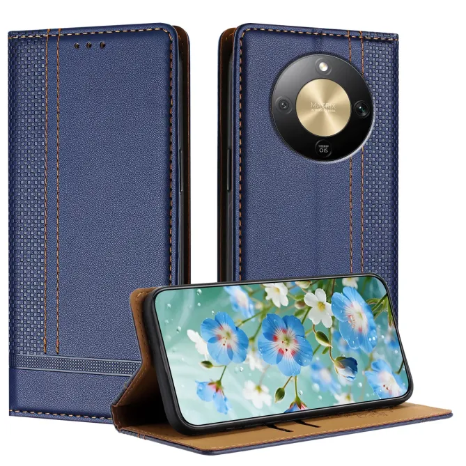 Housse Honor Magic 8 Lite / X9d 5G Lignes Structurées avec Porte-Carte