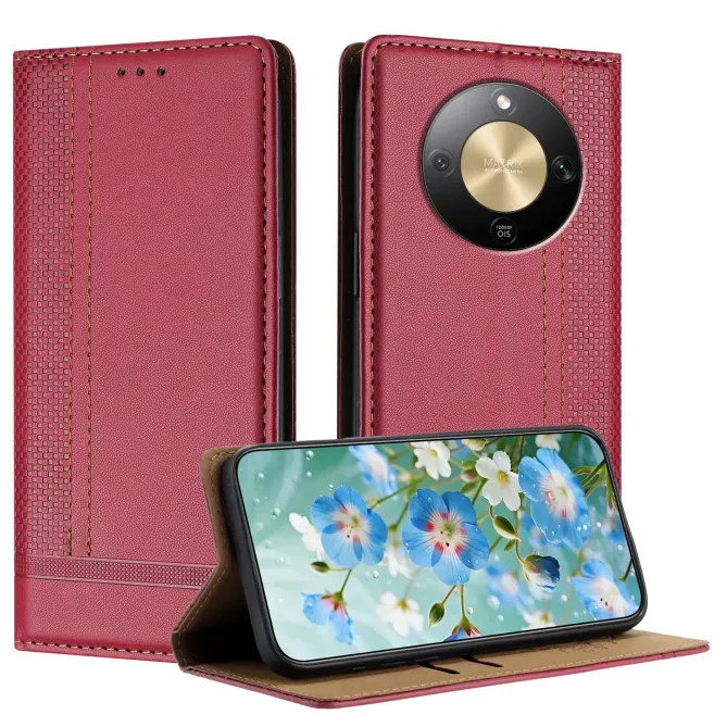 Housse Honor Magic 8 Lite / X9d 5G Lignes Structurées avec Porte-Carte