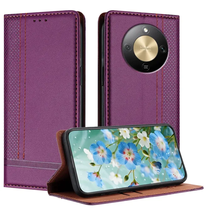 Housse Honor Magic 8 Lite / X9d 5G Lignes Structurées avec Porte-Carte