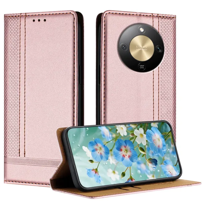 Housse Honor Magic 8 Lite / X9d 5G Lignes Structurées avec Porte-Carte