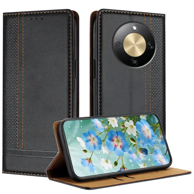 Housse Honor Magic 8 Lite / X9d 5G Lignes Structurées avec Porte-Carte