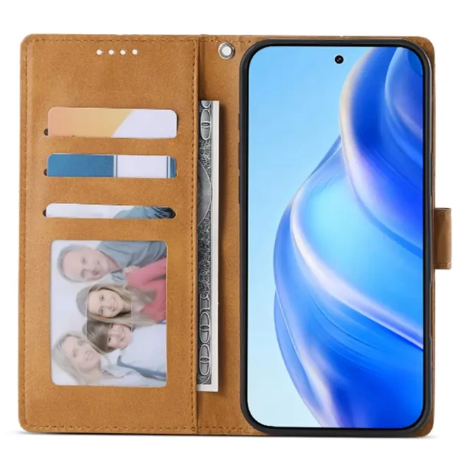 Housse Honor Magic 8 Lite portefeuille cuir avec dragonne