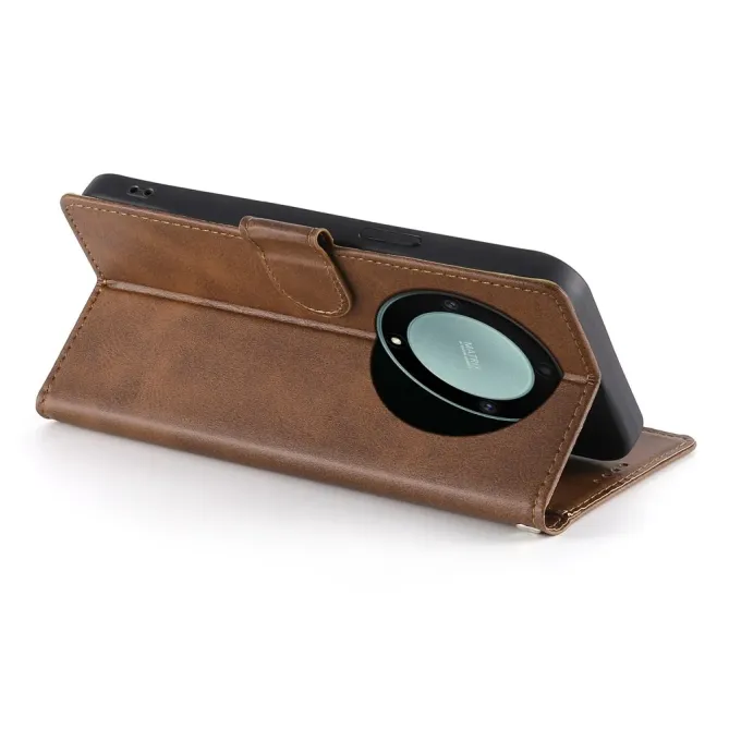 Housse Honor Magic 8 Lite portefeuille cuir avec dragonne
