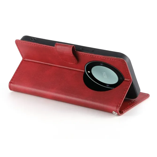 Housse Honor Magic 8 Lite portefeuille cuir avec dragonne