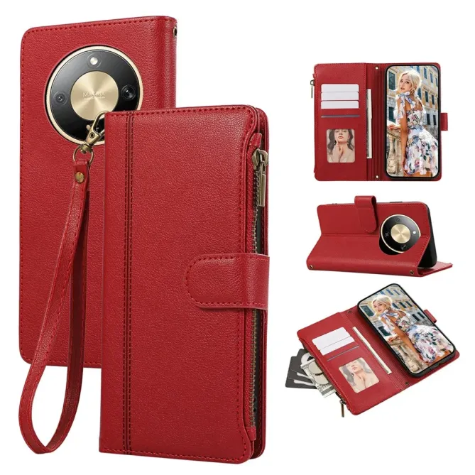 Housse Honor Magic 8 Lite / X9d 5G Portefeuille Zippé | MATHILDE