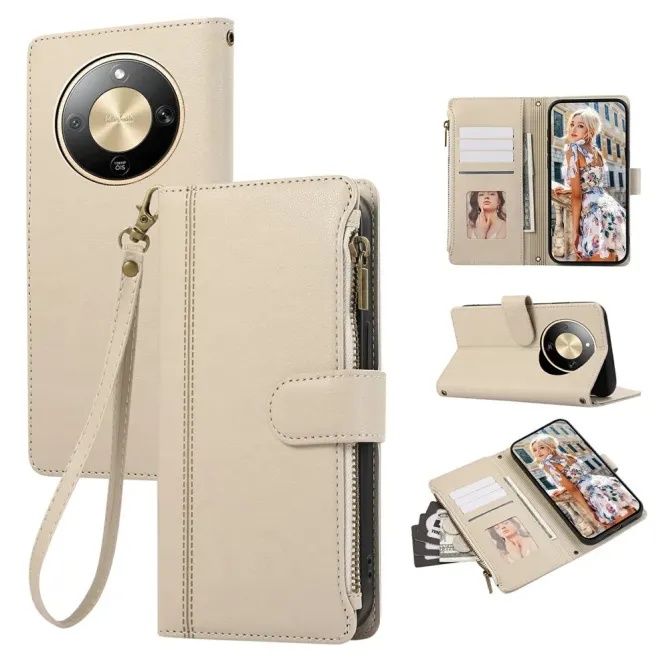 Housse Honor Magic 8 Lite / X9d 5G Portefeuille Zippé | MATHILDE