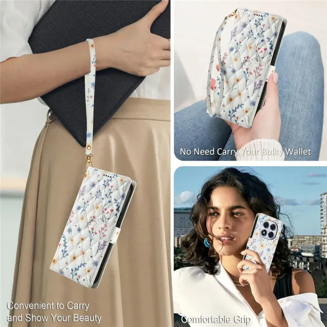 Housse Xiaomi Poco M8 Pro 5G / Redmi Note 15 Pro+ 5G Matelassée Fleurs