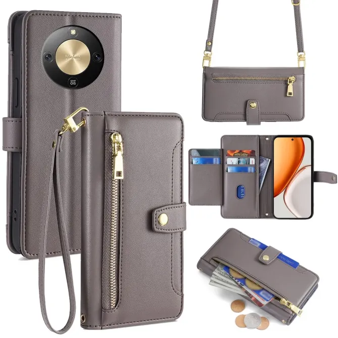 Housse Honor Magic 8 Lite / X9d 5G Portefeuille avec Lanière