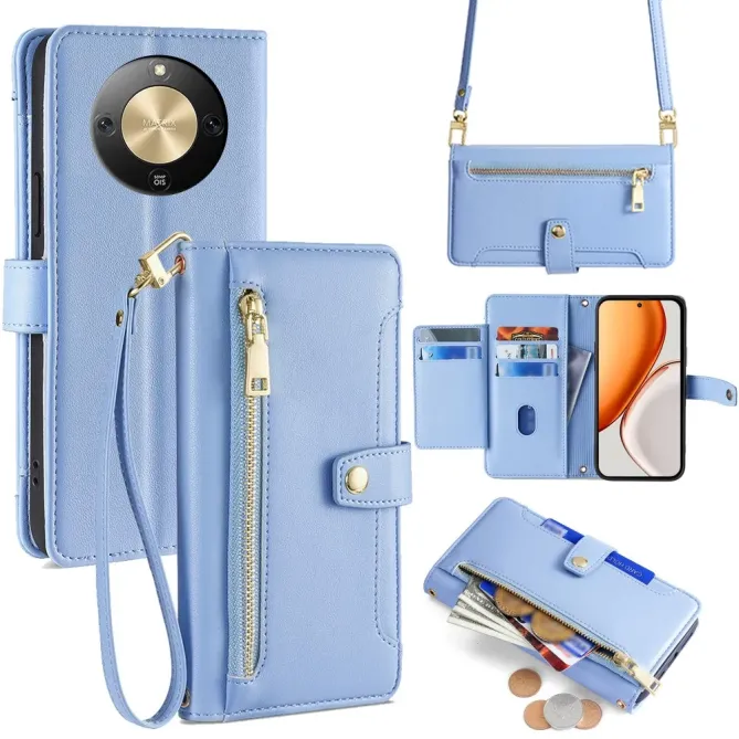 Housse Honor Magic 8 Lite / X9d 5G Portefeuille avec Lanière