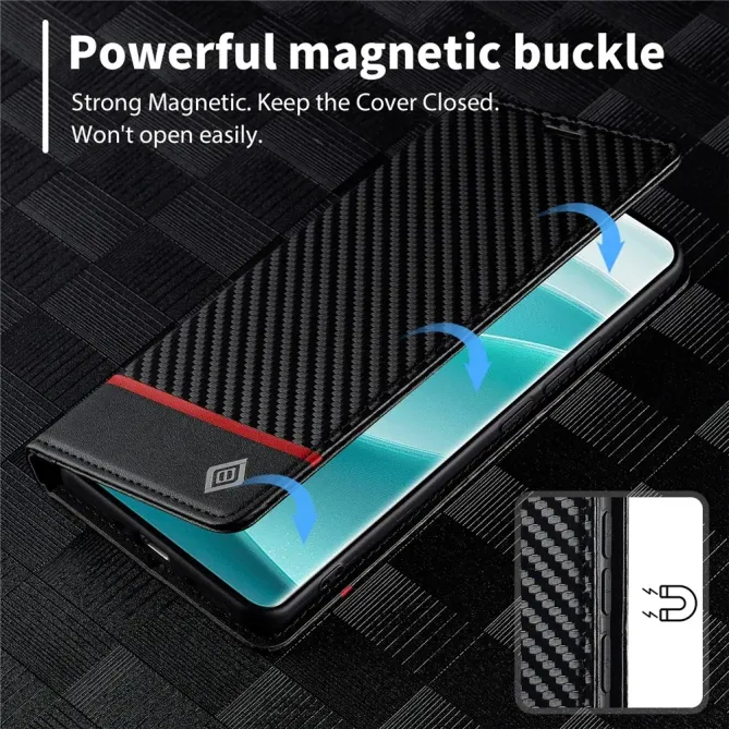 Flip cover Xiaomi Poco M8 5G / Redmi Note 15 5G / 15 4G fibre de carbo