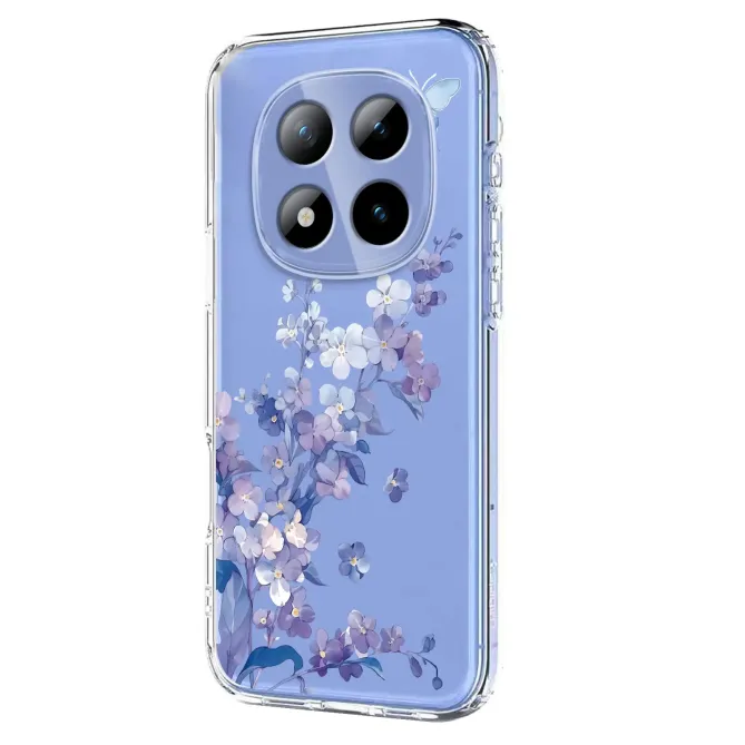 Coque Xiaomi Poco M8 Pro 5G / Redmi Note 15 Pro+ 5G fleurs violettes p