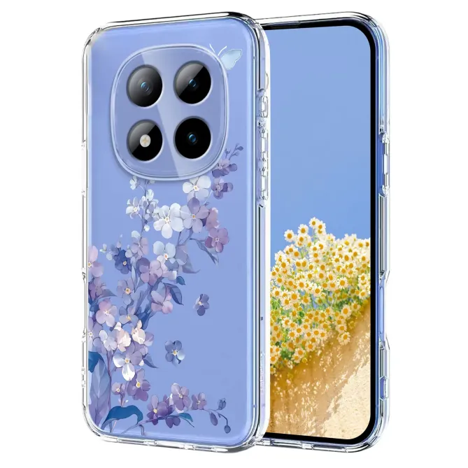 Coque Xiaomi Poco M8 Pro 5G / Redmi Note 15 Pro+ 5G fleurs violettes p