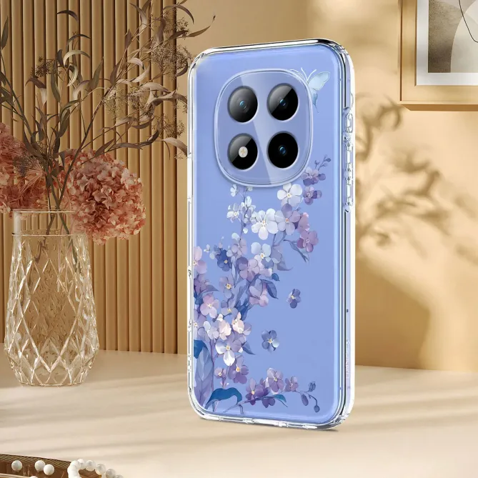 Coque Xiaomi Poco M8 Pro 5G / Redmi Note 15 Pro+ 5G fleurs violettes p