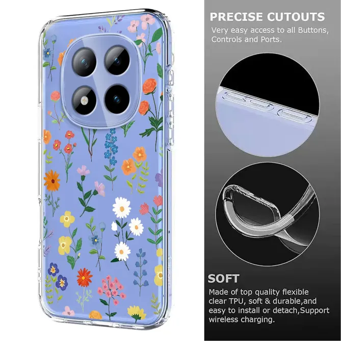 Coque Xiaomi Poco M8 Pro 5G / Redmi Note 15 Pro+ 5G fleurs colorées mu